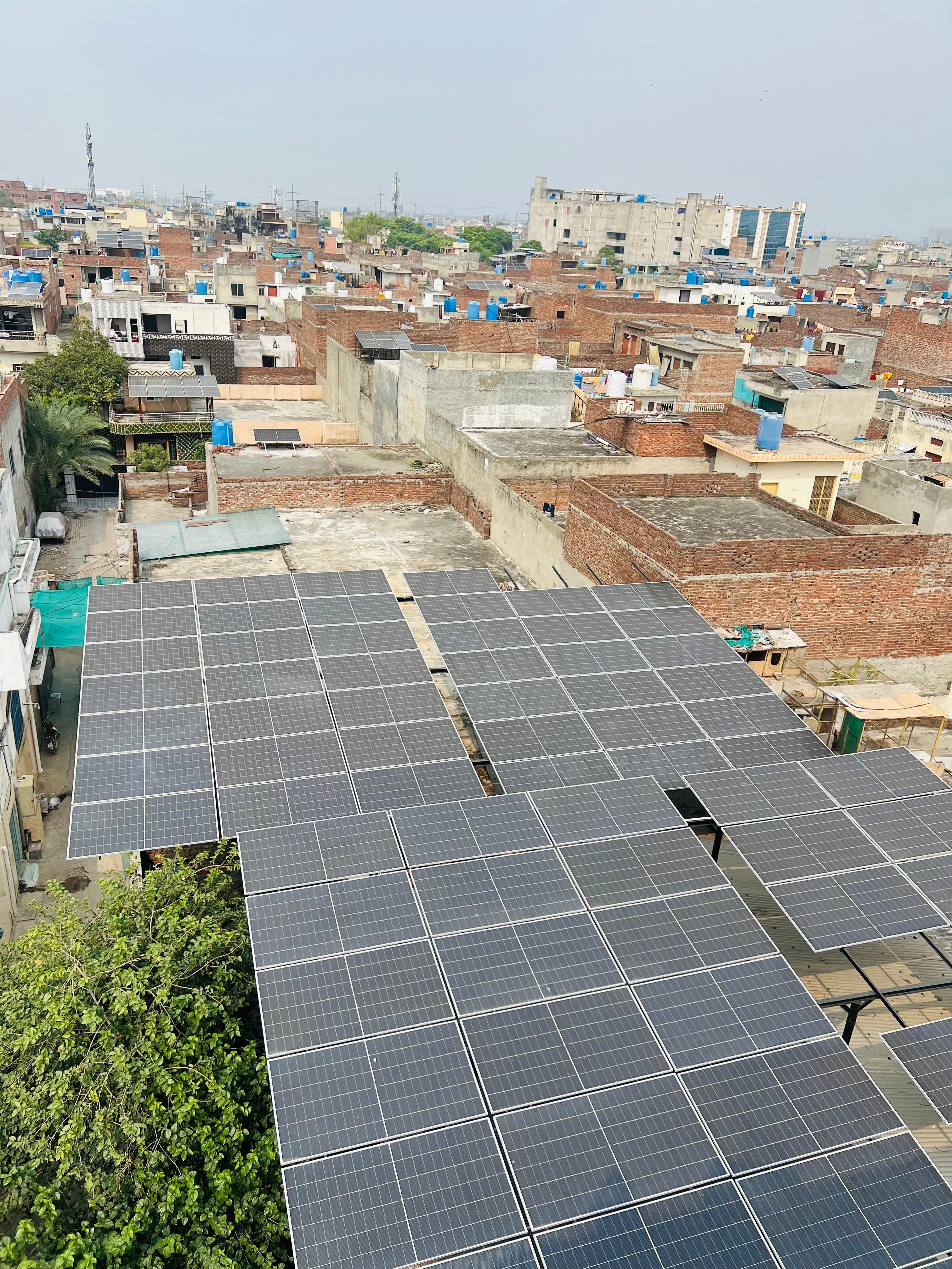 Commercial solar installation