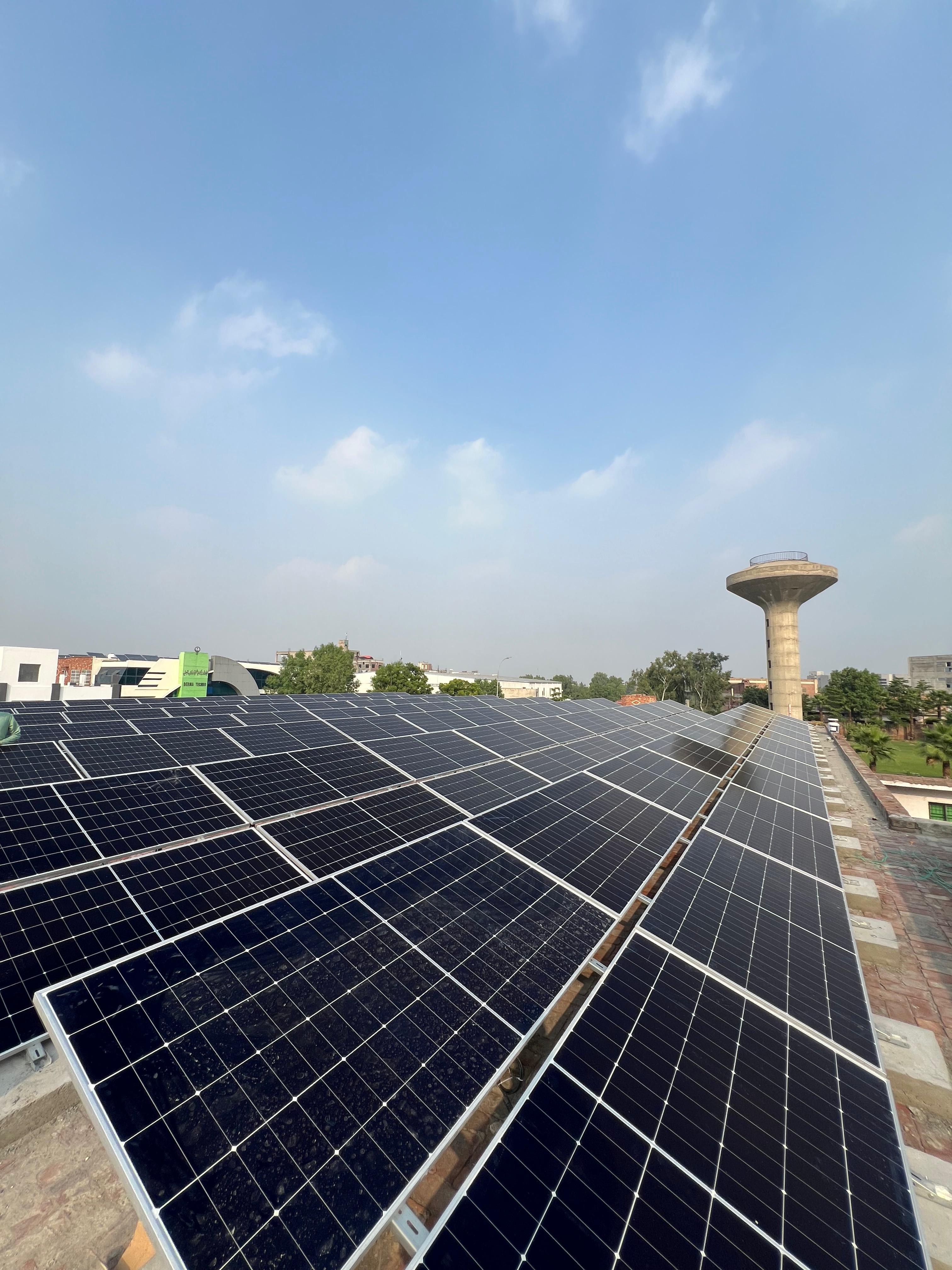 Industrial solar installation