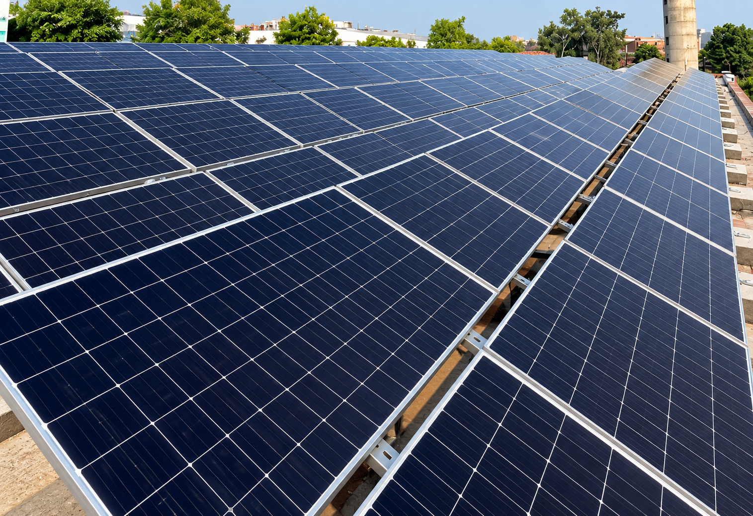 Industrial solar installation